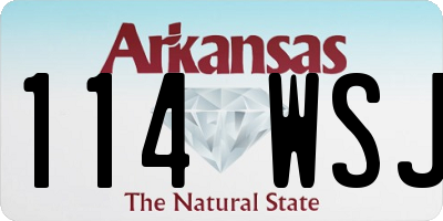 AR license plate 114WSJ