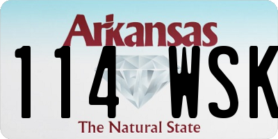 AR license plate 114WSK
