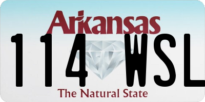 AR license plate 114WSL