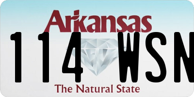 AR license plate 114WSN