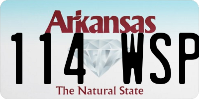 AR license plate 114WSP