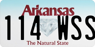AR license plate 114WSS