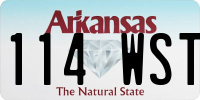 AR license plate 114WST