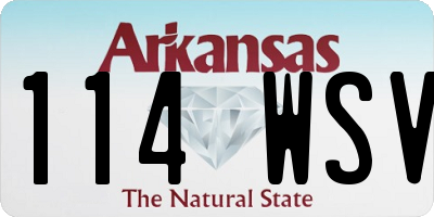 AR license plate 114WSV