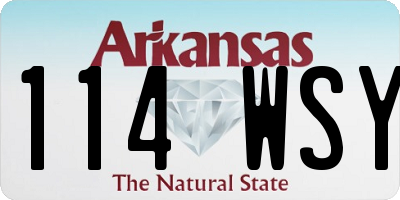 AR license plate 114WSY