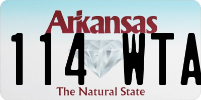 AR license plate 114WTA