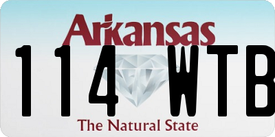 AR license plate 114WTB