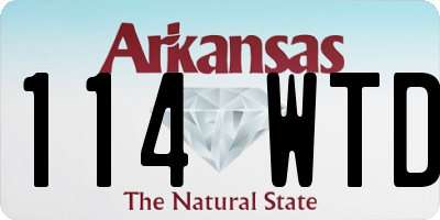 AR license plate 114WTD