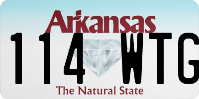 AR license plate 114WTG