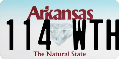 AR license plate 114WTH