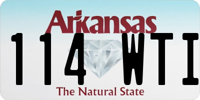 AR license plate 114WTI