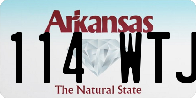 AR license plate 114WTJ