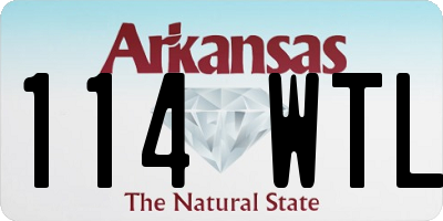 AR license plate 114WTL