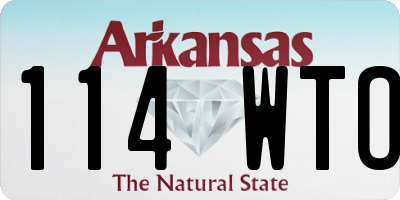 AR license plate 114WTO