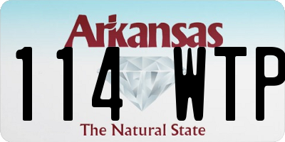 AR license plate 114WTP