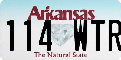 AR license plate 114WTR