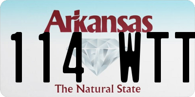 AR license plate 114WTT