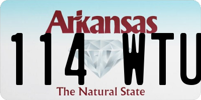 AR license plate 114WTU