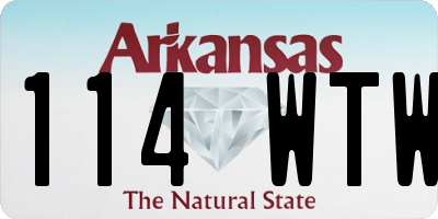 AR license plate 114WTW