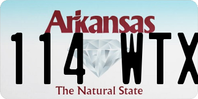 AR license plate 114WTX