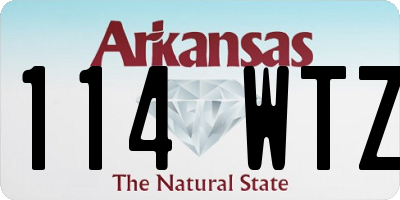 AR license plate 114WTZ