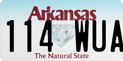 AR license plate 114WUA