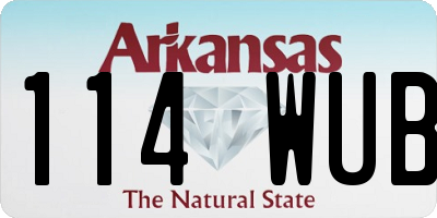 AR license plate 114WUB