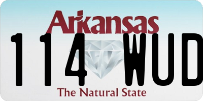 AR license plate 114WUD