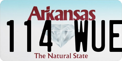 AR license plate 114WUE