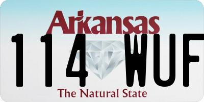 AR license plate 114WUF