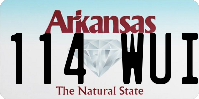 AR license plate 114WUI