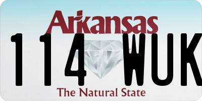 AR license plate 114WUK