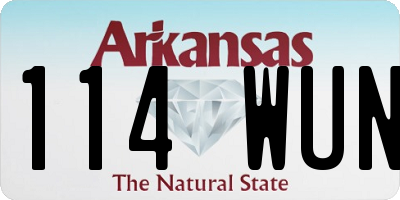 AR license plate 114WUN