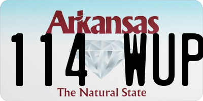 AR license plate 114WUP