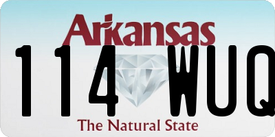 AR license plate 114WUQ