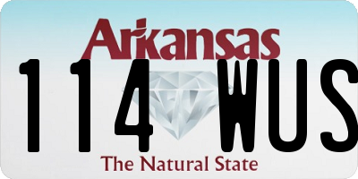 AR license plate 114WUS