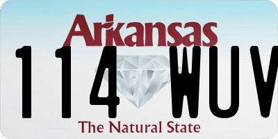 AR license plate 114WUV