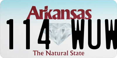 AR license plate 114WUW