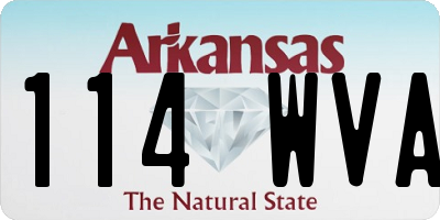 AR license plate 114WVA