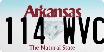 AR license plate 114WVC