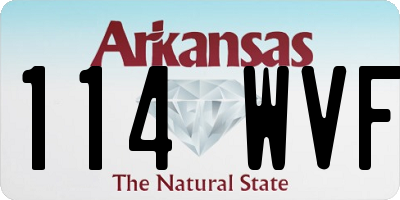AR license plate 114WVF