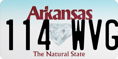 AR license plate 114WVG