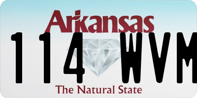 AR license plate 114WVM