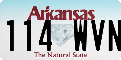 AR license plate 114WVN