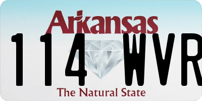 AR license plate 114WVR
