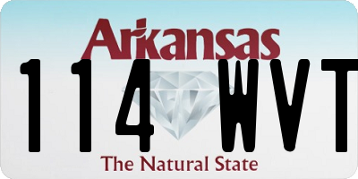 AR license plate 114WVT