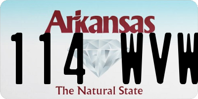 AR license plate 114WVW