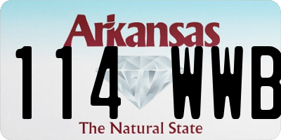 AR license plate 114WWB