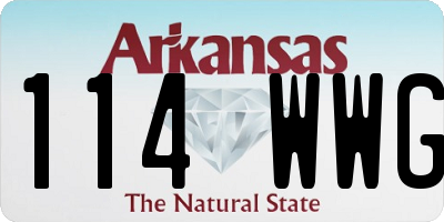 AR license plate 114WWG