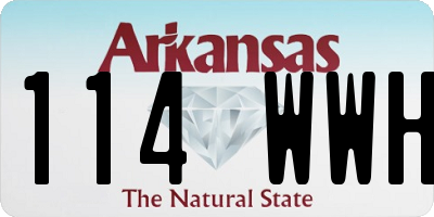 AR license plate 114WWH